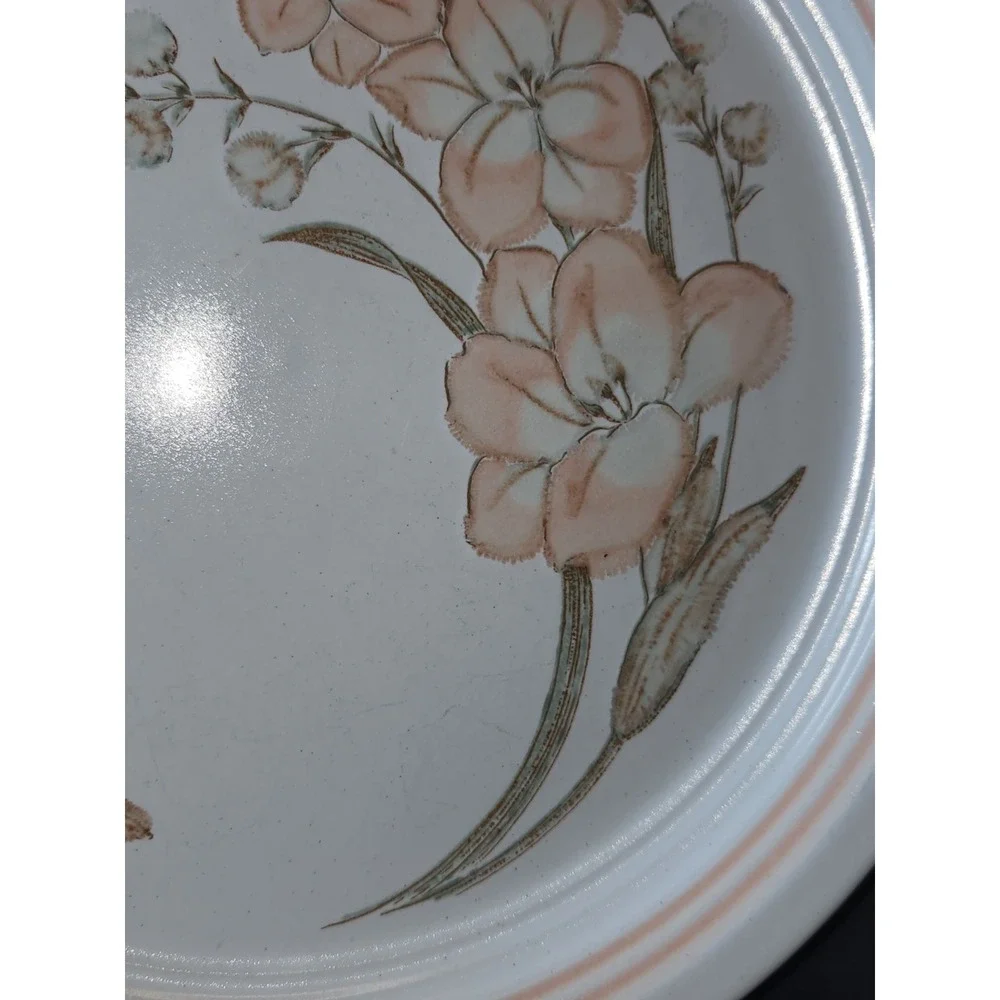Baker, Hart & Stuart MICHELLE Stoneware Platter‎ Round Floral 10.5in VTG Japan
